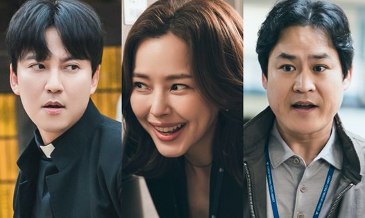 Kim Nam Gil, Honey Lee, Kim Sung Kyun là bộ 3 tạo nên thành công của phim "Linh mục nhiệt huyết". Ảnh: Nhà sản xuất