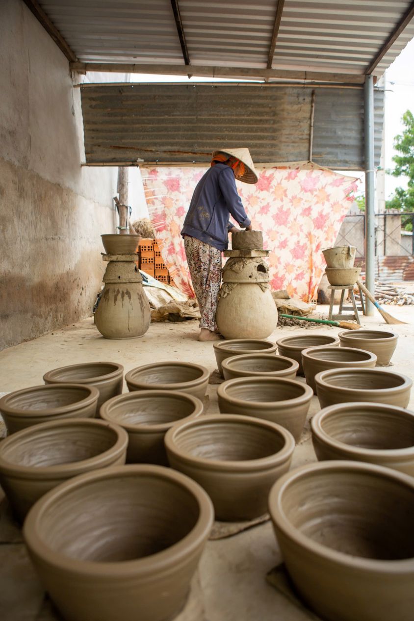Pottery making process. Photo: Cao Trung Vinh