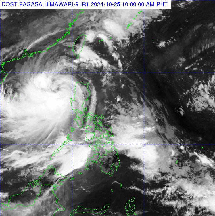 Anh ve tinh cua bao Tra Mi o thoi diem hien tai. Anh: PAGASA