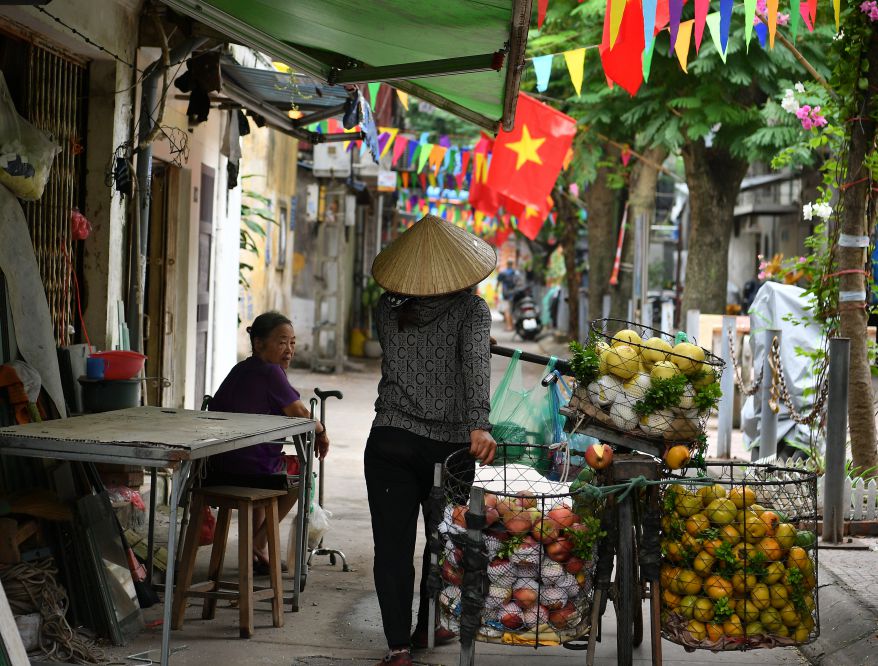 Nguoi ban rong trong ngay cuoi tuan. 