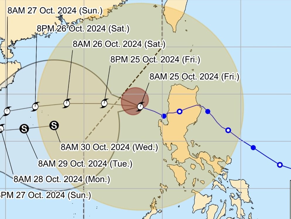 Du bao duong di cua bao Tra Mi tren Bien Dong. Anh: PAGASA