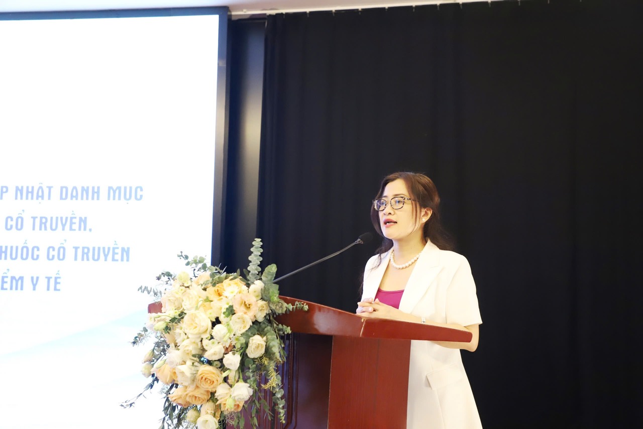 Ms. Tran Thi Trang said that the rate of use of traditional medicine has decreased to only 4.5%. Photo: Ministry of Health