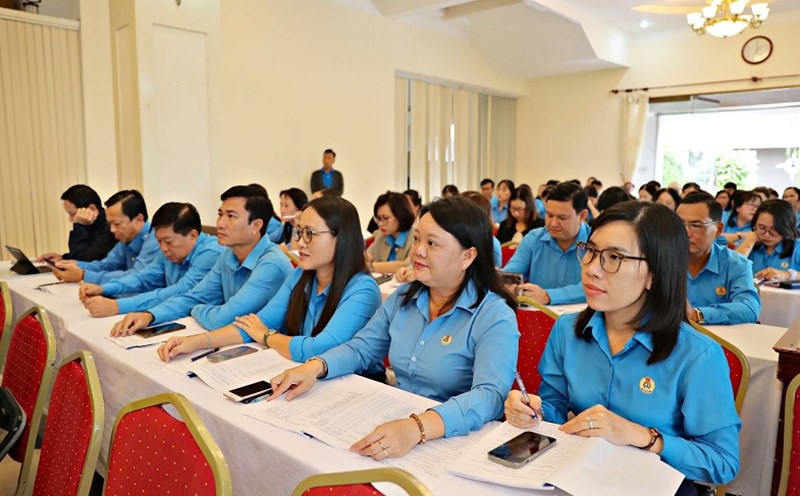 Trade union officials attend training on foreign affairs of Vietnam Trade Union in 2024. Photo: Thiem Do.