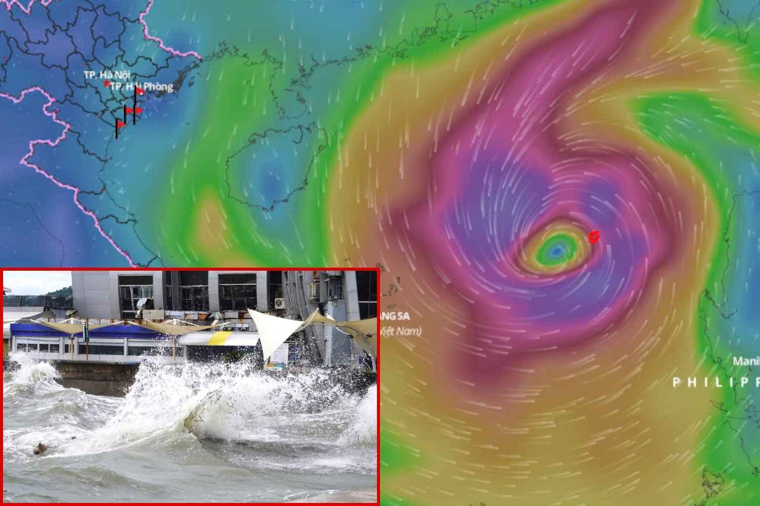 2 dangerous scenarios when cold air interacts with storm Tra Mi
