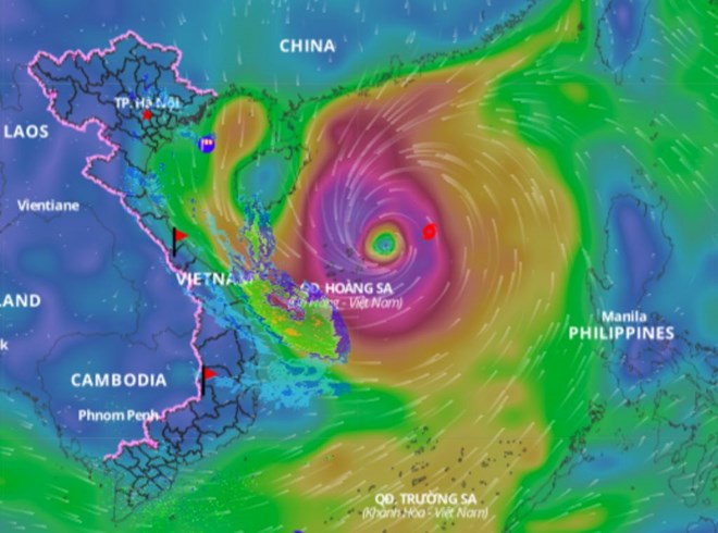 Dự báo mới nhất đường đi và cường độ của bão Trà Mi