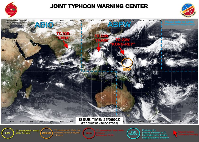 Anh ve tinh cua bao Tra Mi o thoi diem hien tai. Anh: JTWC