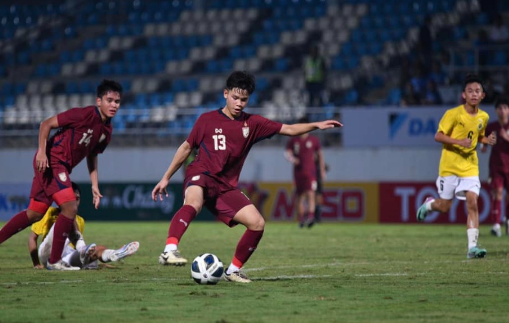 Thailand U17 won 19-0 against Brunei U17 in the 2025 AFC U17 qualifiers. Photo: FA