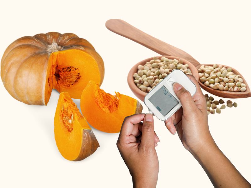 Combining pumpkin with buckwheat helps prevent blood sugar spikes. Graphics: Ha May