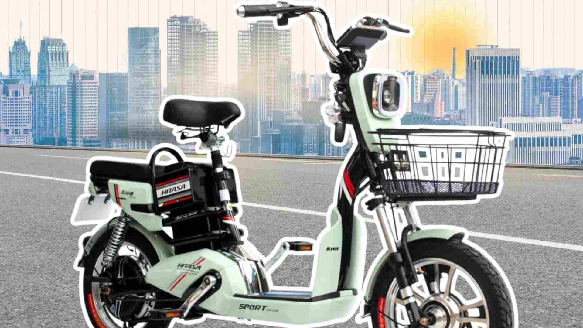 Electric bicycle with smart lock, priced at less than 15 million VND. Illustration: Hitasa-Bike