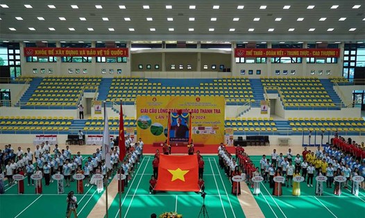 Khai mạc Giải Cầu lông toàn quốc Báo Thanh tra lần thứ XIX. Ảnh: Ngọc Giàu