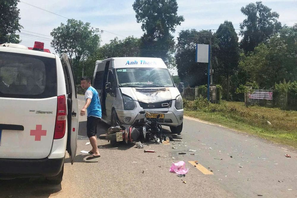 Hiện trường vụ tai nạn giao thông. Ảnh: Công an cung cấp 