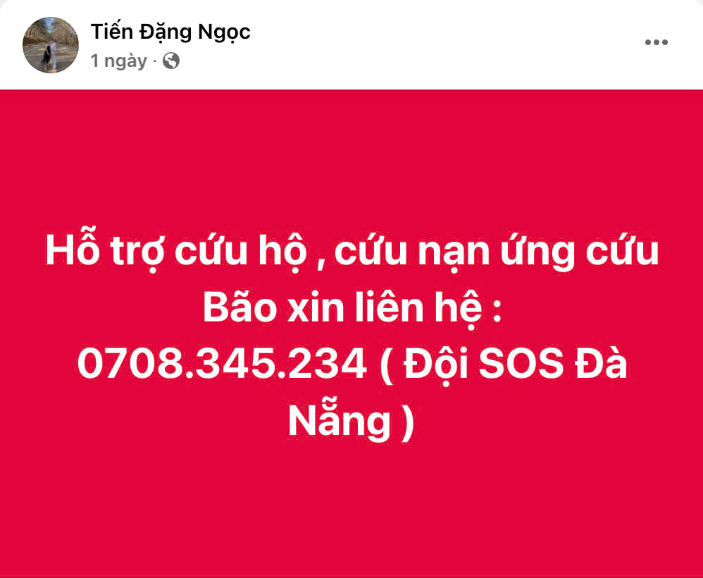 Doi cuu ho SOS Da Nang ho tro cuu ho nguoi dan 24/24.