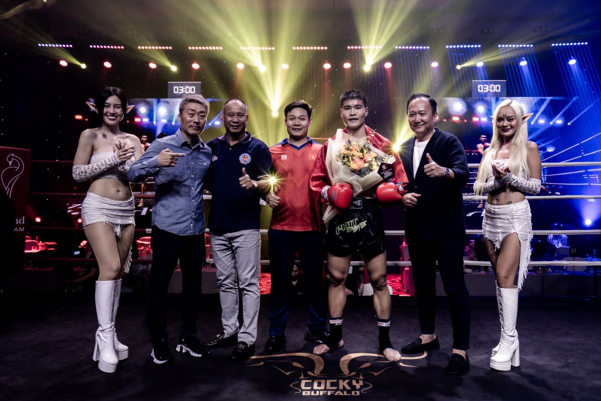 Boxer Kieu Duy Quan had a memorable victory over Ping Yun Deng in the 75kg weight class. Photo: Phong Le