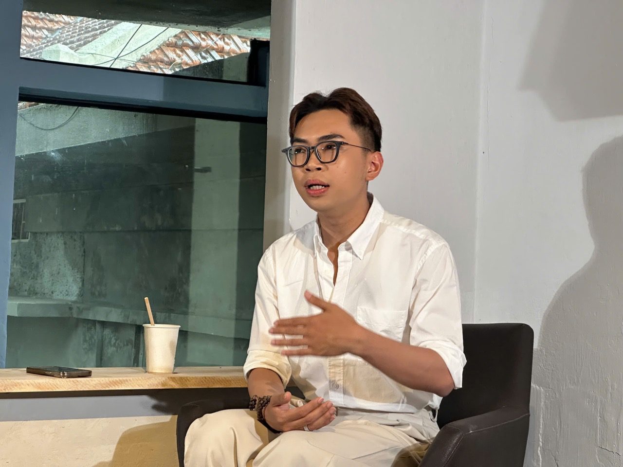 Minh Du at the media meeting. Photo: Ngoc Anh