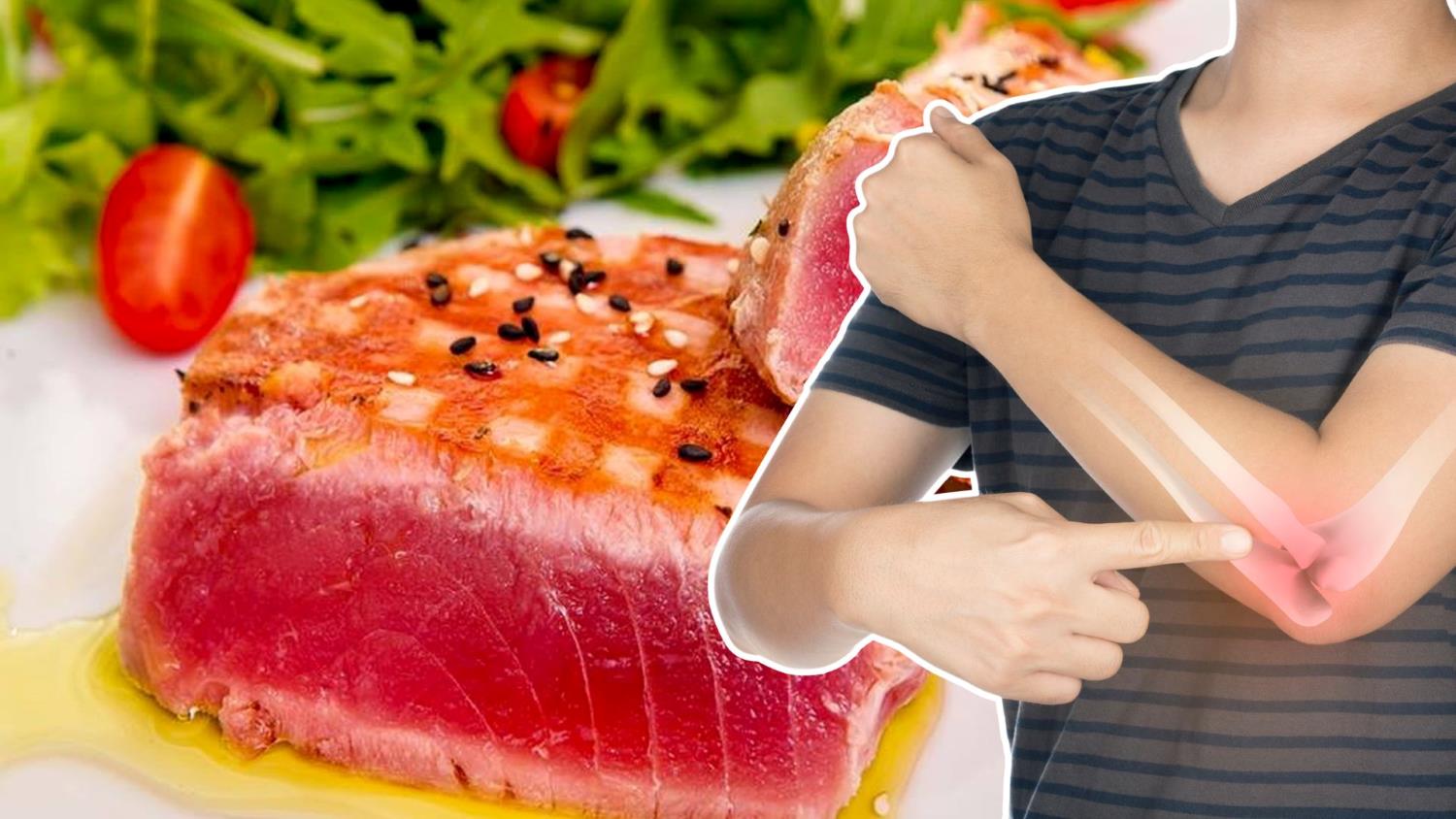 Meat and fish are rich in phosphorus, which helps strengthen bones. Graphics: Thanh Thanh