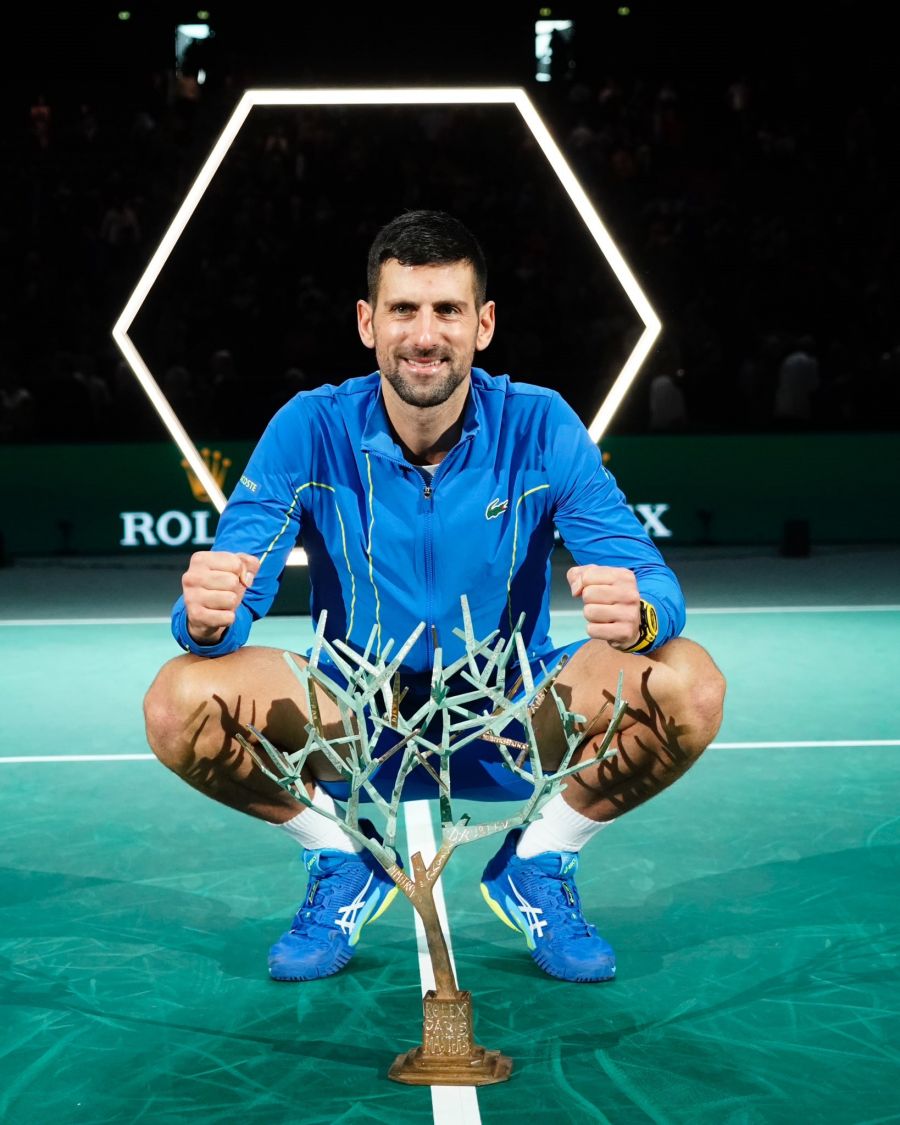 Paris Masters 2024 se co nha vo dich moi khi Novak Djokovic khong bao ve danh hieu. Anh: Rolex Paris Masters