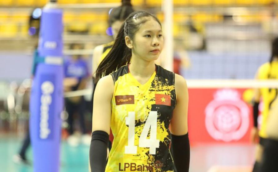 Foreign player Warisara Seetaloed of LPB Ninh Binh women's volleyball team. Photo: Provided by the Organizing Committee