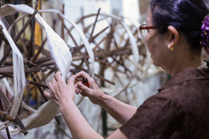 Silk weaving in Van Phuc village. Photo: Hai Nguyen