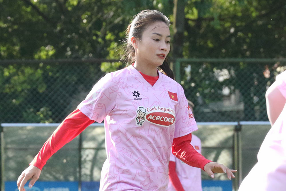 Center back Hoang Thi Loan of the Vietnam women's team. Photo: VFF