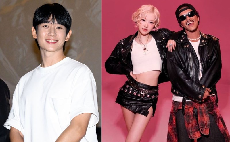 Jung Hae In introduces the remix of the song "APT.". Photo: Naver