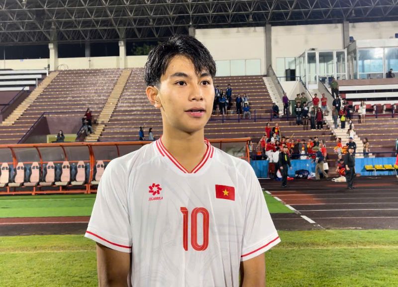 Striker Tran Gia Bao of Vietnam U17. Photo: Hoang Hue