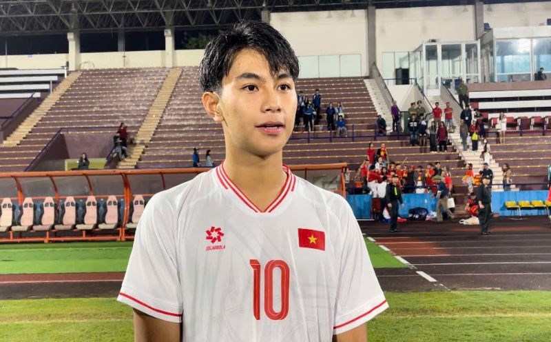 Striker Tran Gia Bao of Vietnam U17. Photo: Hoang Hue