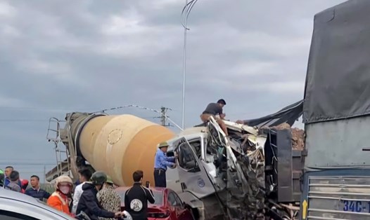 Hiện trường vụ tai nạn. Ảnh: Vân Trường