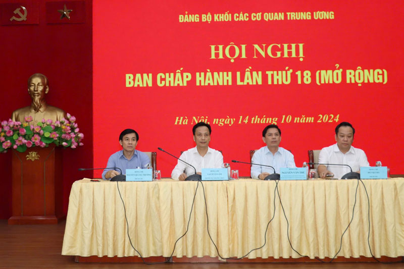 The 18th Executive Committee Conference of the Central Agencies Party Committee. Photo: Ai Van