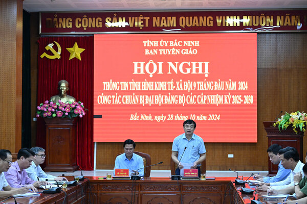 Toan canh Hoi nghi ngay 28.10 do Ban Tuyen giao Tinh uy Bac Ninh to chuc. Anh: Van Giang