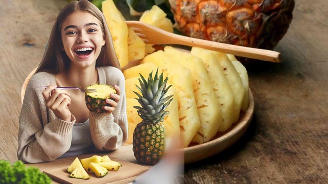 Pineapple brings many benefits to women's health. Graphic photo: Ngoc Thuy.