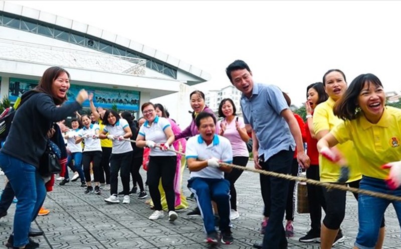 2021 Cultural and Sports Festival of union members and workers of Long Bien district. Photo: CDQ