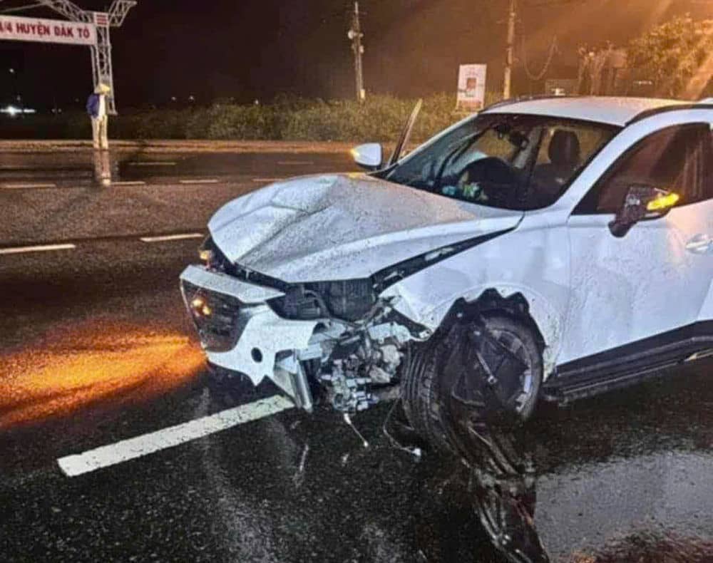 The scene of the accident that caused N to die on the way to the emergency room. Photo: Provided by the police