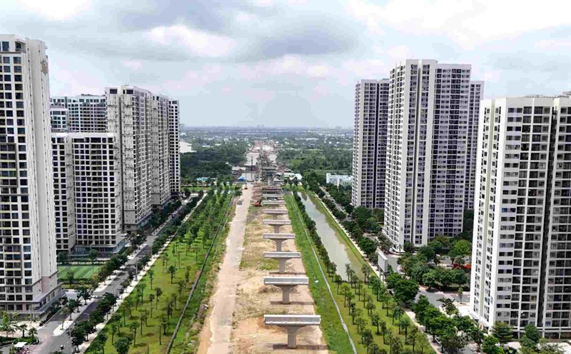 Construction site of Ring Road 3 project through Thu Duc City (HCMC). Photo: Minh Quan