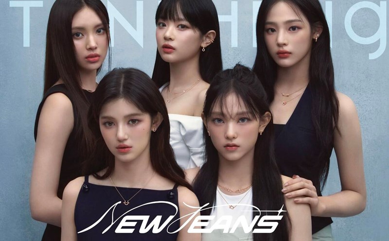 Kpop girl group NewJeans (Hyein, Hanni, Minji, Danielle, Haerin). Photo: Naver