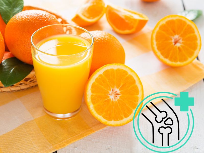 Elderly people can drink orange juice to supplement calcium for the body. Graphics: Ha May