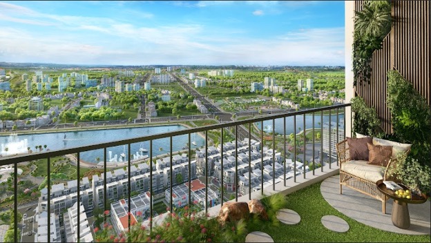 Apartments with unobstructed views of the 22-hectare lake at Khai Son City project. Photo: Architect.