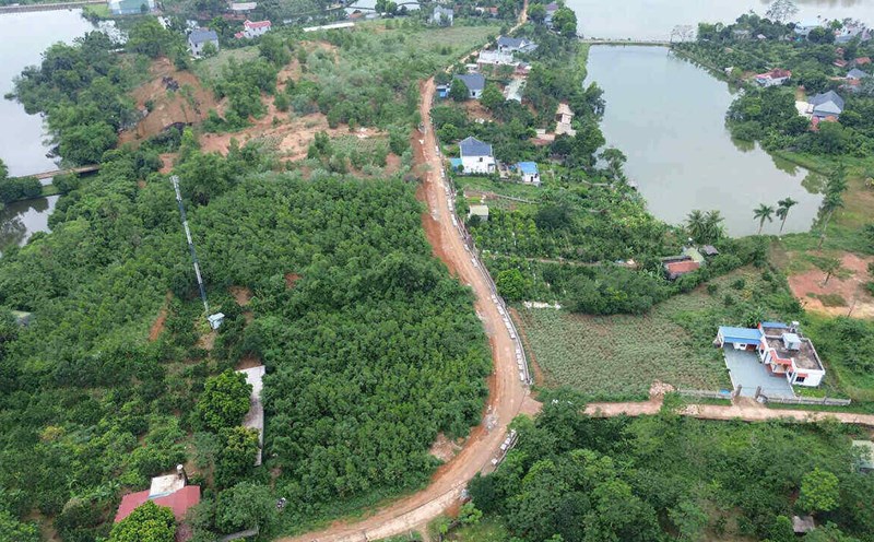 Panoramic view of the road construction package for the road renovation and upgrading project. Photo: Dang Tinh