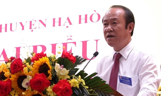 Ông Lưu Quang Huy - Tỉnh ủy viên, Bí thư Huyện ủy Hạ Hòa (Phú Thọ) - bị kỷ luật Khai trừ ra khỏi Đảng. Ảnh: Hội cựu chiến binh tỉnh Phú Thọ