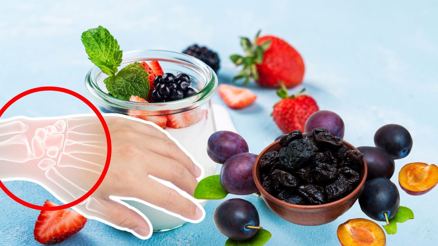 Combine yogurt with prunes, fruits that help strengthen bones. Graphics: Thanh Thanh