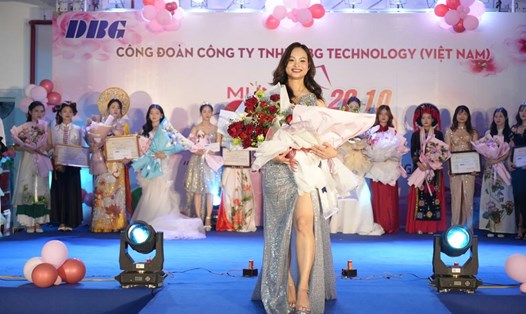 CĐCS Công ty TNHH DBG Technology Việt Nam (Thái  Nguyên) tổ chức cuộc thi “Người đẹp DBG” nhân dịp kỉ niệm 20.10. Ảnh: Công  đoàn  Thái Nguyên