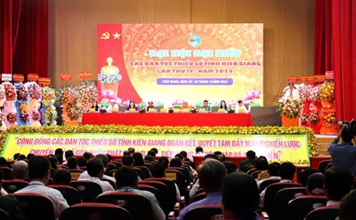 The first session of the 4th Congress of Ethnic Minorities of Kien Giang Province in 2024. Photo: Ngoc Mai