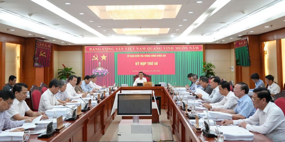 The 49th session of the Central Inspection Committee reviewed many contents and disciplined many officials. Photo: Central Inspection Committee