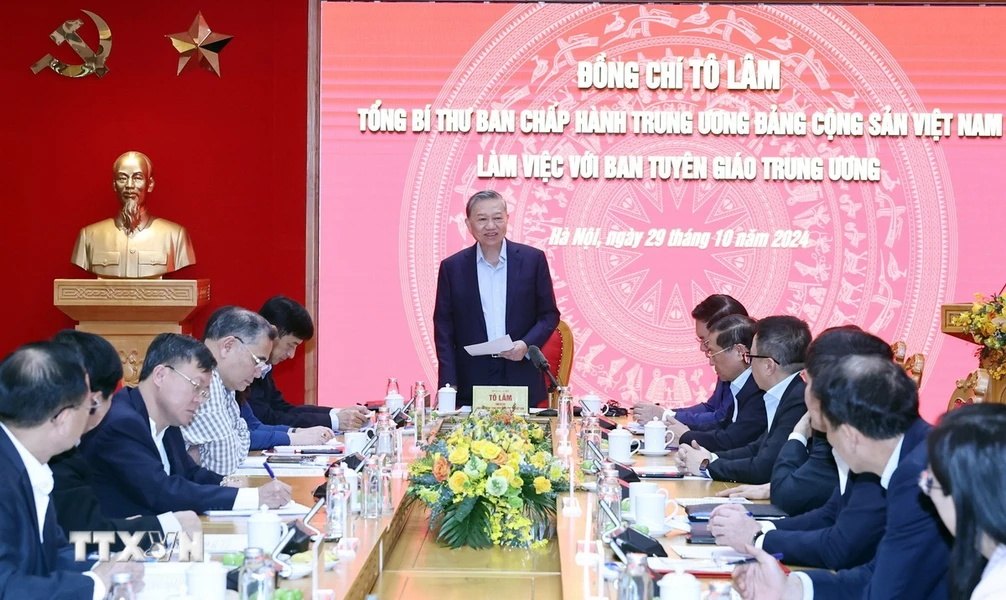 General Secretary To Lam emphasized that propaganda work in the era of national development is facing new and urgent requirements and tasks. Photo: VNA