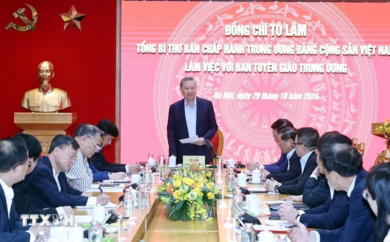 General Secretary To Lam emphasized that propaganda work in the era of national development is facing new and urgent requirements and tasks. Photo: VNA