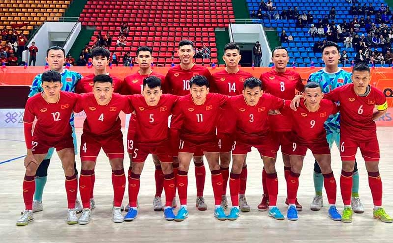 Vietnam futsal team won all 2 friendly matches before the Southeast Asian tournament. Photo: VFF