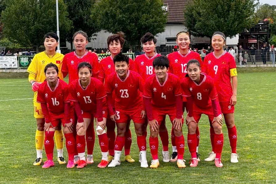 Vietnam women's team won the runner-up position in the Yongchuan Chongqing 2024 international friendly tournament. Photo: VFF