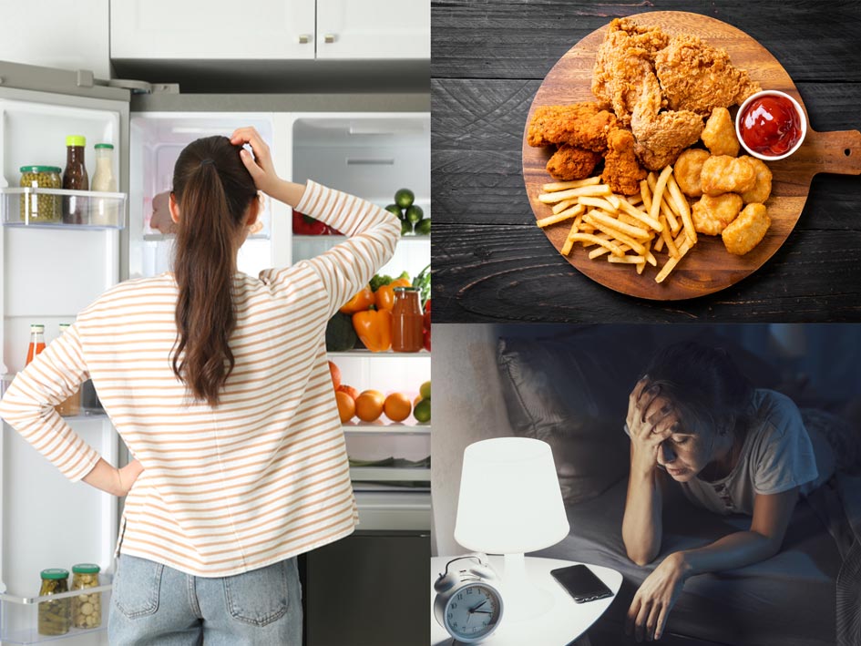 Can't lose weight because of staying up late. Graphics: Hong Diep