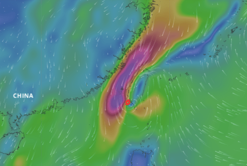 Location of storm No. 5 at 10:00 a.m. on October 3. Source: Vietnam Disaster Monitoring System
