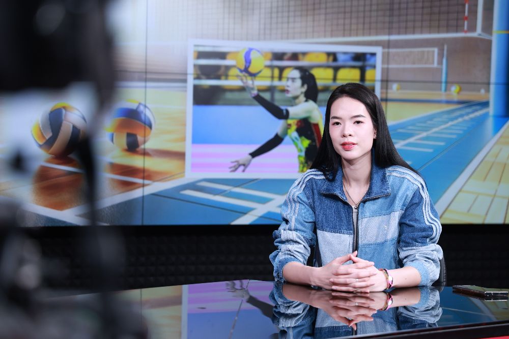 Blocker Le Thanh Thuy of LPB Ninh Binh volleyball club. Photo: Viet Anh