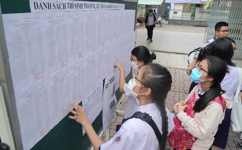 Candidates taking the 10th grade entrance exam in Ho Chi Minh City in 2024. Photo: Chan Phuc
